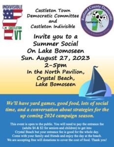 SUMMER SOCIAL ON LAKE BOMOSEEN